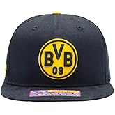 Fan Ink Borussia Dortmund - Locale Flat Peak Snapback Hat Black
