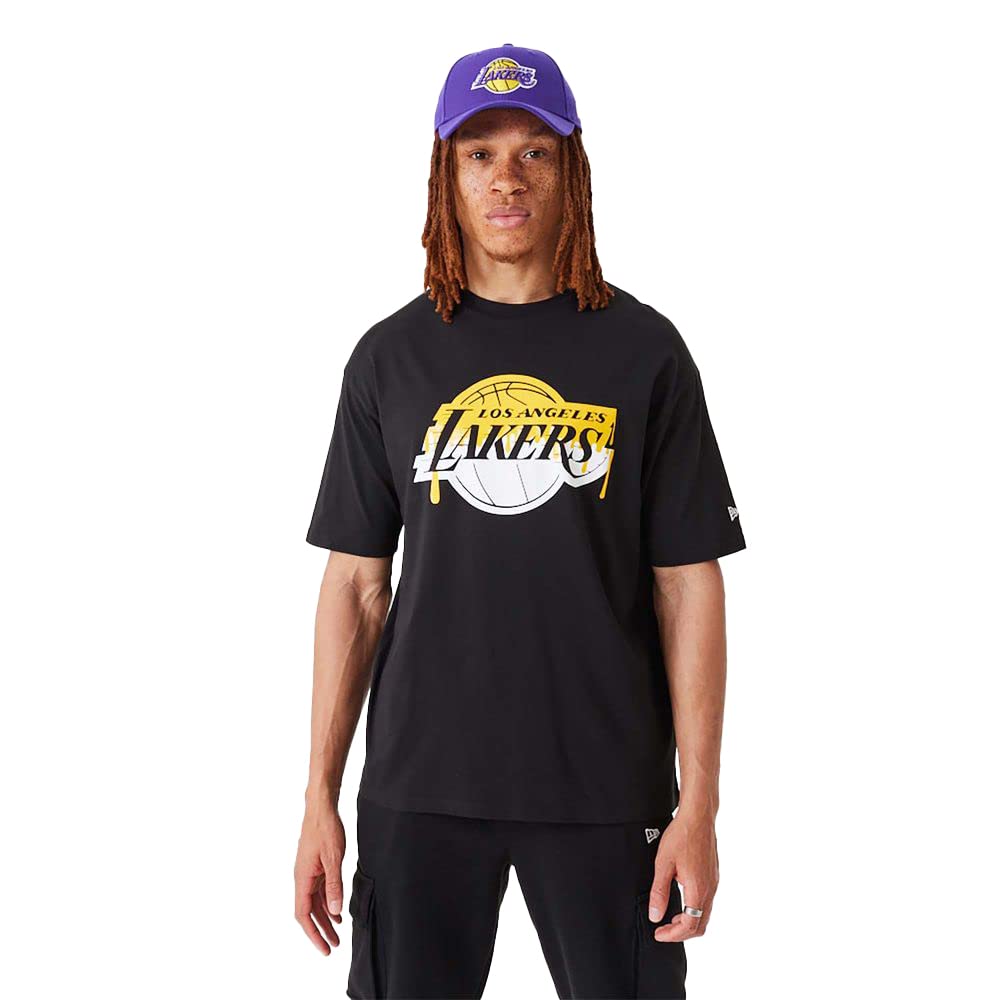 New Era LA Lakers NBA T-Shirt, Black, XS