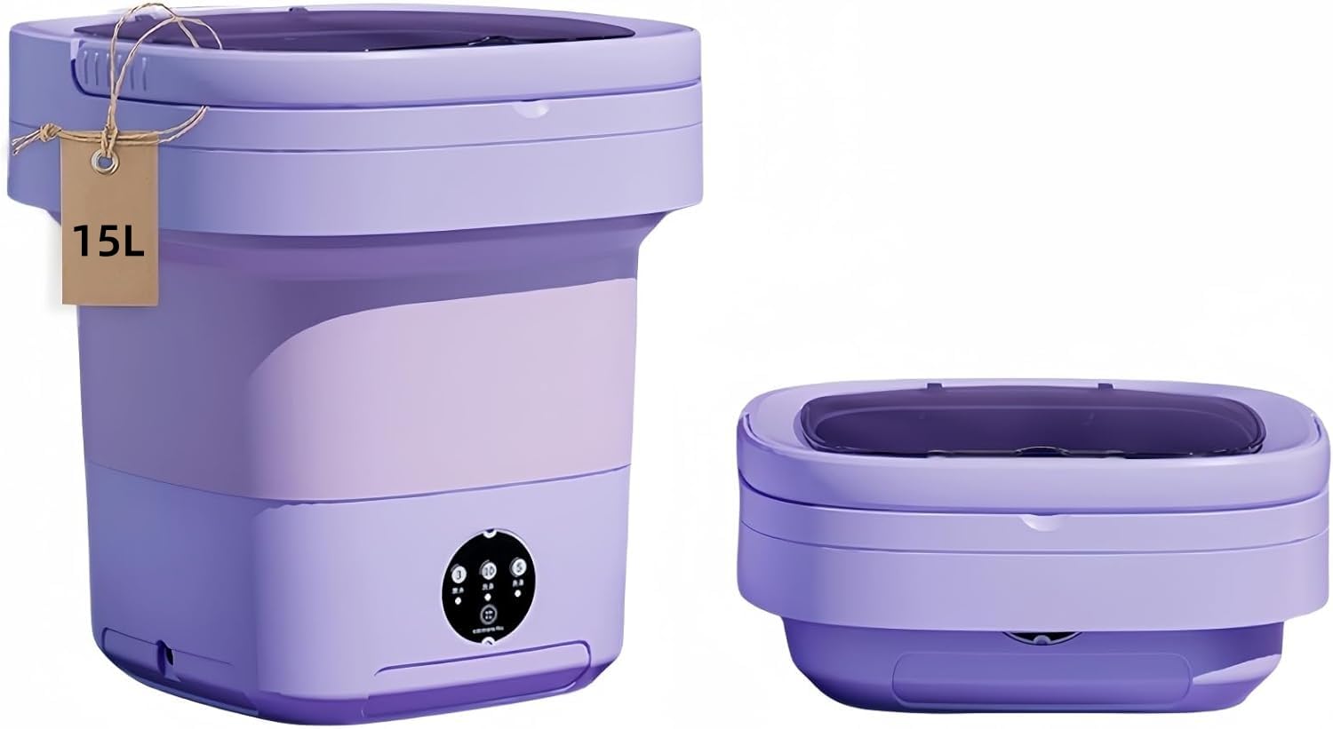 Photo 1 of Portable Washing Machine, Mini Washer,15L Upgraded Large Capacity Foldable Washer.Deep Cleaning of Underwear, Baby Clothes and Other Small Clothes.Suitable for Apartments, Dormitories, Hotels.(Purple)