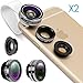 Neewer 2 Pieces 3-in-1 Clip-on Lens Kit for Android Tablet,ipad,iPhone,Samsung Galaxy and Other Smartphones,Includes:(2) 180 Degree Fisheye Lens+(2) 2 in 1 Macro Lens&Wide Angle Lens+(2) Lens Holder