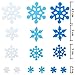 Aneco 600 Pieces Foam Snowflake Stickers Self-Adhesive Snowflake Shape Stickers for DIY Craft Projects, Assorted Color and Sizes