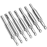 Migiwata Adjustable Self Centering Hinge Drill Bit Set of 7PCS, for Drilling Pilot Hinge Hole in Door and Cabinet Woodworking, 1/4