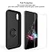 Timocy iPhone X Case,iPhone 10 case with [Tempered Glass Screen Protector] Slim Dual Layer Wallet Design and Card Slot Holder for iPhone X 2017 - Black