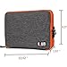 BUBM Travel Cord Organizer,Waterproof Electronics Organizer for iPad,USB Cable,Flash Drive,Phone Charger,Power Bank,External Hard Drive,Carrying Gadget Bag(Large,Gray)