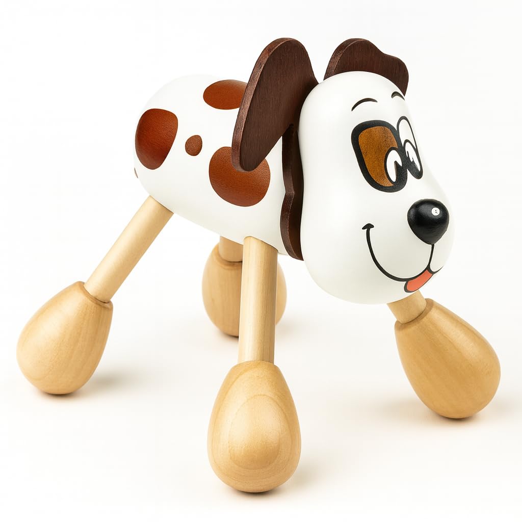 cozydiscount Ti Masseur Dog - Lotus Wood Hand Painted - 11x10x9cm