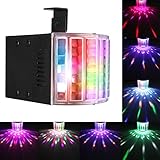 DJ lights, KINGSO 18W Color Changing RGB Sound Actived Magic Effect Led Stage Lights Three Control Modes With US Plug for KTV Xmas Party Wedding Show Club Pub House Disco DJ DMX512 Black House Case