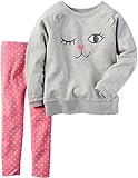 Carter's Baby Girls 2 Pc Playwear Sets, Heather, 12M
