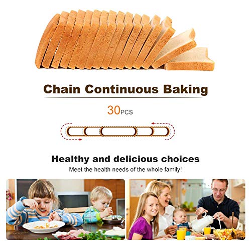 Commercial Conveyor Toaster, Bread Toaster Oven Stainless Steel Baking Container 14.4 x 4.3in, 450pcs/h