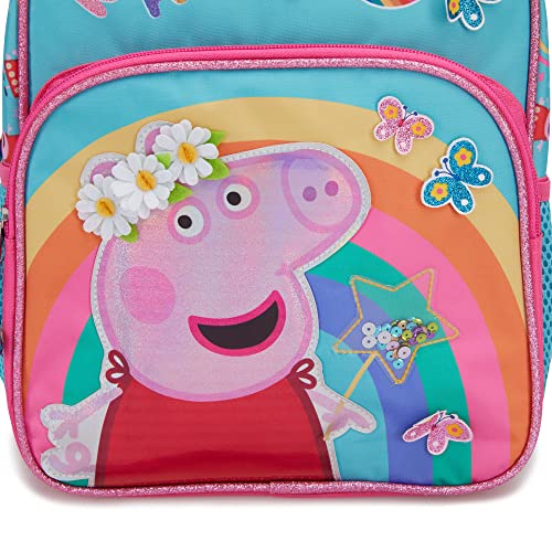 Peppa Pig Glitter Floating Confetti Backpack for Girls, Preschool