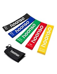 Bandas de resistencia juego de 5 bucles 9 inch de bandas de entrenamiento de ejercicio para el hogar Fitness, Yoga, terapia física con bolsa de transporte 10   50lbs