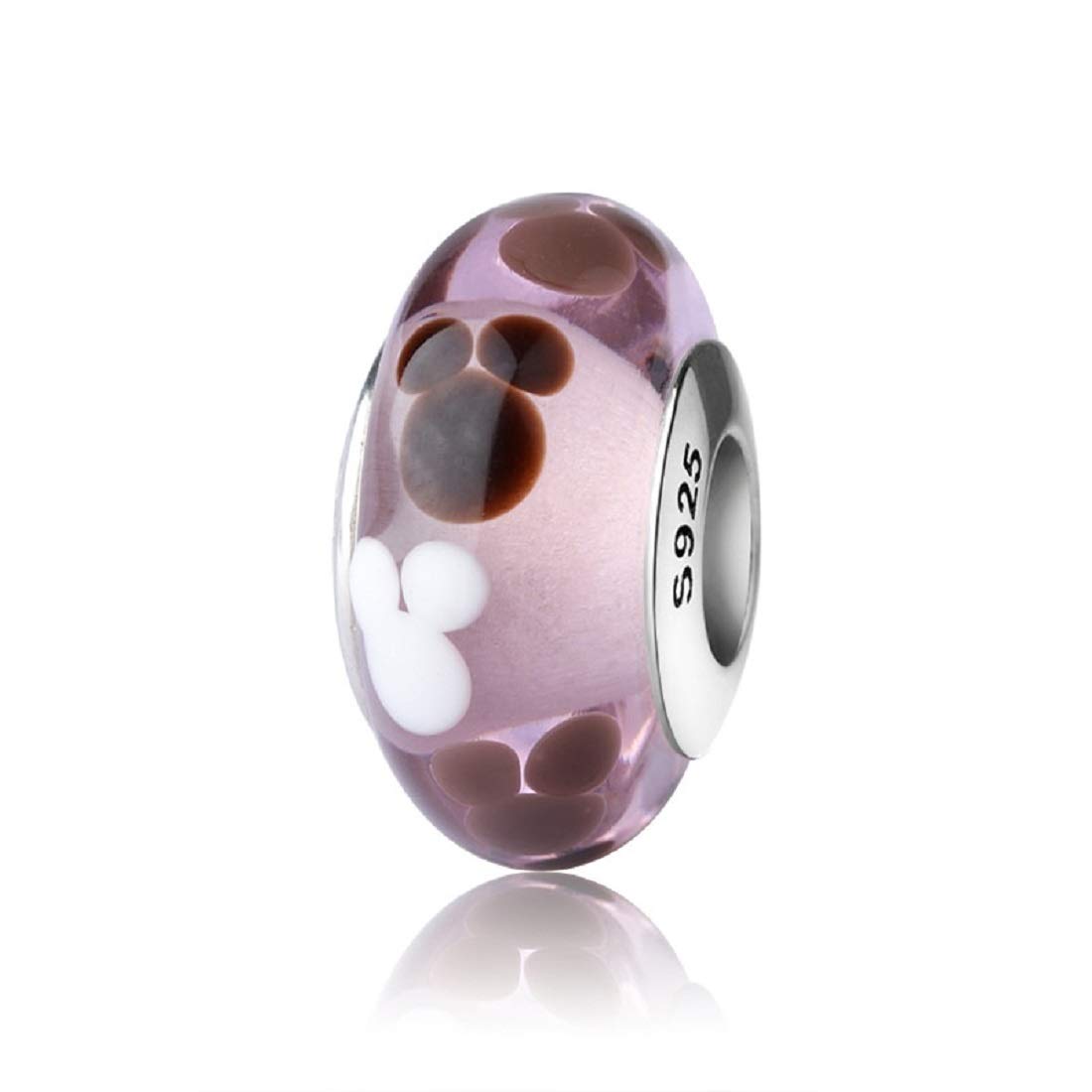 EVESCITY Real Murano & 925 Silver Handcrafted Art Colorful Glass Beads For Charm Bracelets ♥ Best Jewelry Gifts for Her Women ♥