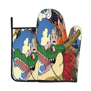 Xiaoxian Dra-gon Ba-ll Z 60 Hittebestendige Keukenovenhandschoenen, ovenhandschoenen en potdekselhandschoenen, veilig…