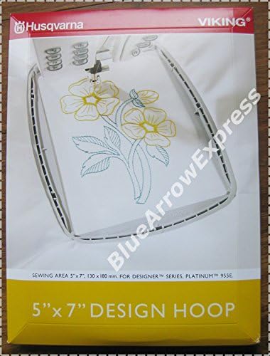 BlueArrowExpress Viking Husqvarna 5" x 7" Design Hoop 130 x 180 mm #920085-096 The Most Requested Size for Embroidery Designs