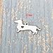 HOUSWEETY 1pc Stainless Steel Dachshund Pendant Keychains Key Rings Pets Jewelry Women Charms Gift 3x1.6cm