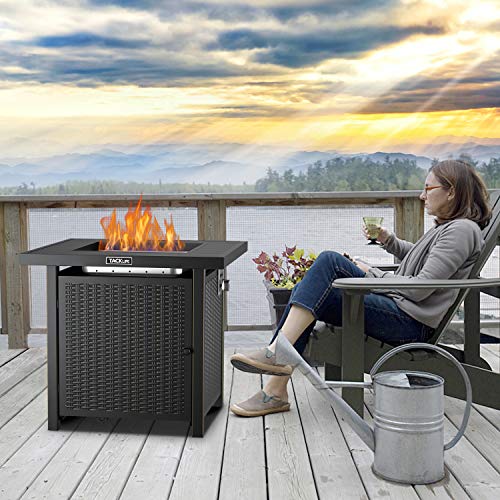 TACKLIFE Propane Fire Pit Table, 28 inches, 50,000 BTU AutoIgnition
