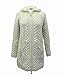 100% Irish Merino Wool Ladies Hooded Aran Zip Sweater Coat by West End Knitwear