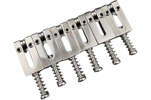 Kaynes 6PCS 10.5MM Guitar Bridge Roller Saddles – Brass Tremolo Bridges Saddle With Steel Roller For Fender Telecaster Tele Stratocaster Strat ST TL Style Electric Guitar (10.5 Roller ANCR)