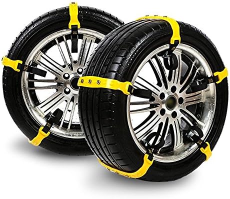 (Newest)HUBORLOVES Snow Chains Anti-Skid Emergency Snow Tire Chains Car Security Chains Tire Emergency Thickening Anti--Skid Chain Anti-slip Chains for Cars 10PCs