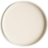 mushie Classic Silicone Suction Plate | BPA-Free Non-Slip Design (Ivory)