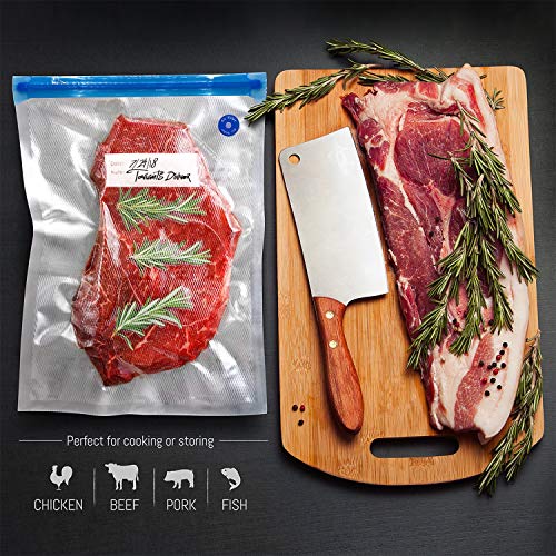 VICARKO Vacuum Sealer Zipper Bags BPA Free with Air Valve Double Layers Sous Vide Cooking Replacemen - //medicalbooks.filipinodoctors.org