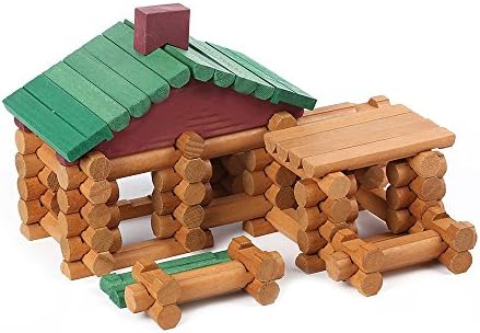 Joqutoys Wood House Logs Construction 