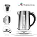 Homgeek 1.7 Litle Electric Kettle Precise Temperature Control Water Kettle Stainless Steel Cordless Tea Kettle with 6 Temp Setting, Auto Shut-off, Boil Dry Protection, Keep Warm Function, 1500W