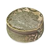 Travel Jewelry Case - Silk Brocade (Lotus Taupe)