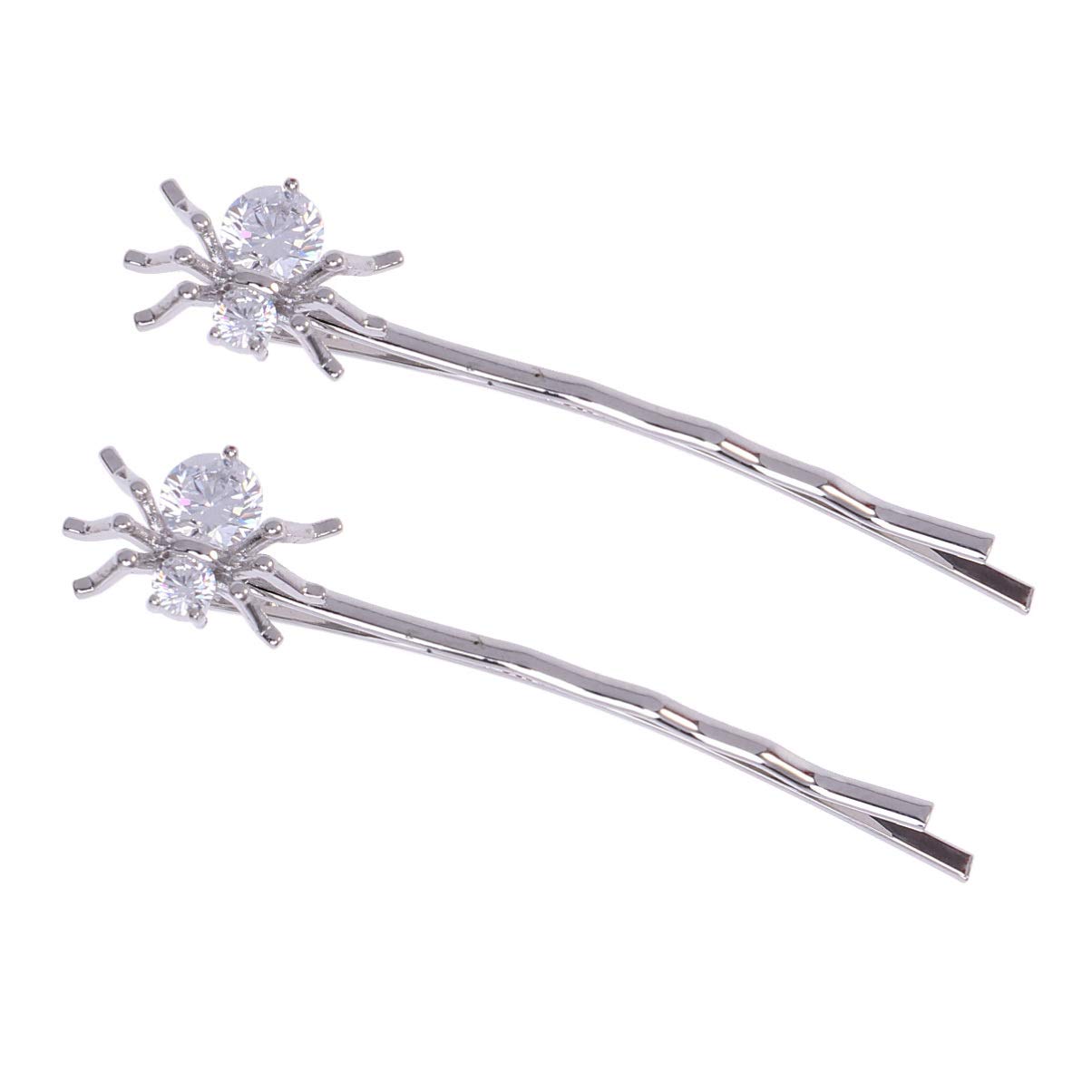Halloween Spider Hair Clips Sparkling Spider Bobby Pins Gothic Bang Hair Pins for Halloween Cosplay Party Spider Barrette
