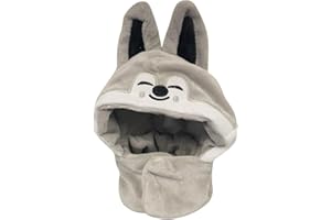 Fokmuaex 1pcs Cute Plush Light Stick Cover Compatible,Soft Doll Hat Style Protective Sleeve for Bang Chan Fans Concert Merch 