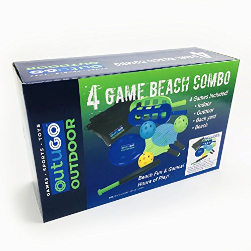image for Outugo Outdoor Sports Game Combo Set:Flying Disc,Flip Toss,Paddleball,