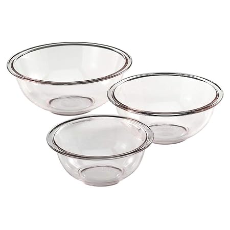AmglobalSupplies - Juego de 3 cuencos para mezclar Pyrex, de ...