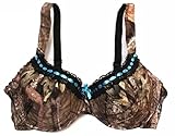 Women's Padded Bra Mossy Oak Breakup Country Camo with Aqua Accents
