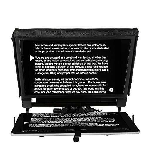 Ikan Elite Universal Large Tablet Teleprompter for Surface Pro & Ipad Pro, Beam Splitter 70/30 Glass - //coolthings.us