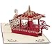 Paper Spiritz Pavilion Pop up Birthday Cards, Graduation,Mother's Day Card Anniversary Wedding, Laser Cut 3D Card all Occasion, Handmade Thank You Greeting Card for Kids