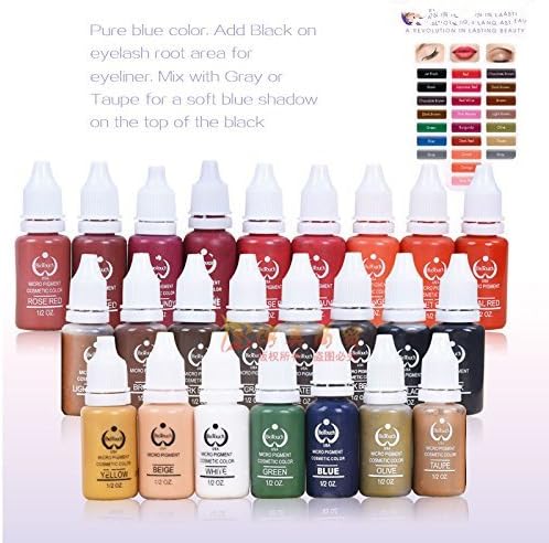 hot sale New 23 Colors Permanent Pigment Makeup Ink 1/2 OZ Tattoo Ink Micro Pigment Set