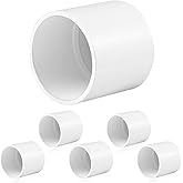 UwinVwin 6 pcs 2" PVC Coupling Pipe Fittings (Socket x Socket) Schedule 40 PVC Fittings used For Plumbing and Irrigation