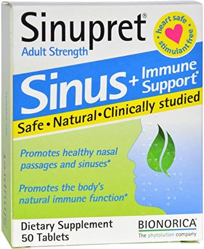 2Pack! Sinupret Bionorica Sinus Immune Support Adult Strength - 50 Tablets