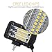 2x 5 inch CREE LED Light Pods LITEWAY - 72w Flood Beam Fog Lights Waterproof Driving Work Light Off Road Daytime Running Light for SUV UTV ATV Truck 4WD, 1 Year Warranty