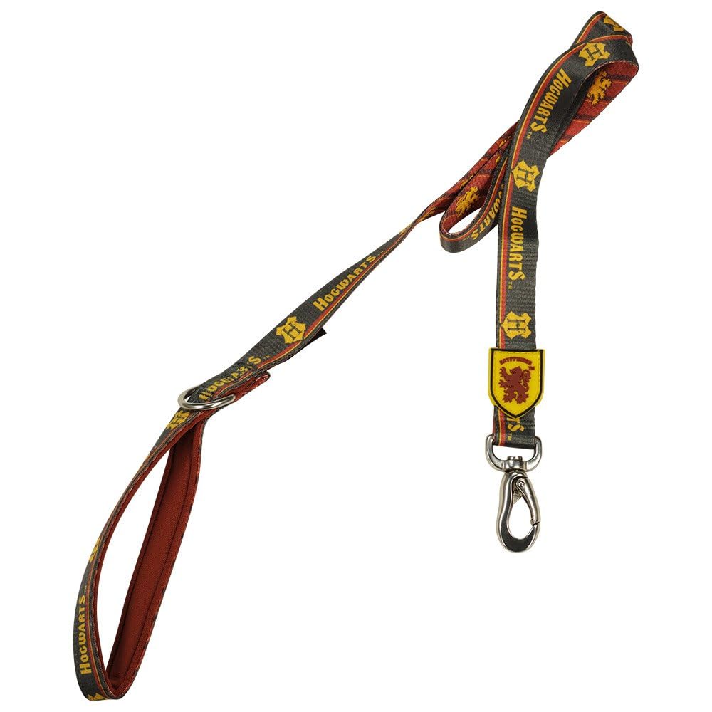 Premium Leash for Dogs Harry Potter-Yellow and Red-Size M-Carabiner Included-Polyester-Gryffindor Design-Original Product