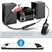 Bluetooth Receiver, Walless Wireless Earpiece with Mic Handsfree for iPhone and Android Cellphones (black&D) (Black&D)