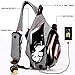 KAKA Sling Bag for Travel Anti Theft Crossbody Backpack for Men Women Boy and Girl(gray)