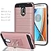 MOTO G4 Play / Moto G Play Case With Phone Stand,Ymhxcy [Metal Brushed Texture] Hybrid Dual Layer Full-Body Shockproof Protective Cover Shell For Motorola Moto XT1607 / XT1609-LS Rose Gold