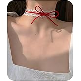 Bravace Lace Bow Choker Necklace for Women Layered Ballet Lace Collar Elegant Black Lolita Gothic Party Neck Jewelry Dainty Adjustable Velvet Ribbon Statement Minimalist Cute Trendy Accessory Gift