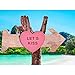TOODOO 10 Pieces Large Valentine's Lawn Decorations 12 Inch Hanging Love Ornaments Valentine's Day Party Decorations for Valentines Wedding Party