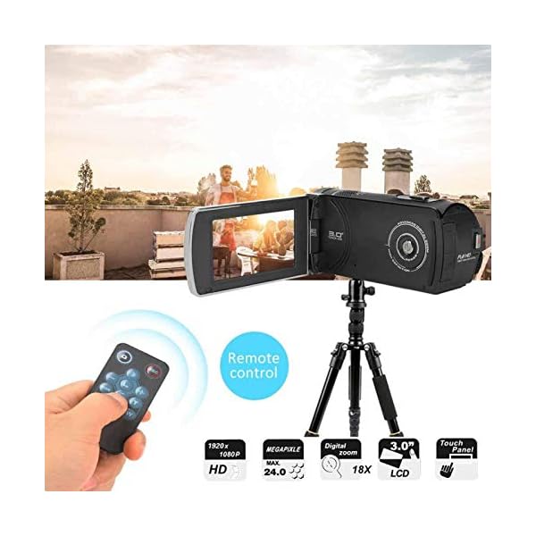 Dvh-450-Kamera, tragbarer Camcorder, 24-Millionen-Pixel-Kamera mit 18-fachem Digitalzoom, faltbarer 3-Zoll-Touchscreen… – Bild 3