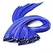Neitsi 10pcs 18inch Colored Highlight Synthetic Clip on in Hair Extensions #F14 Blue