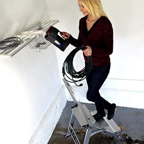 Xtend & Climb WT3 Contractor Series Folding Stool with Handrail, 3-Step, Aluminum - Thumbnail 3
