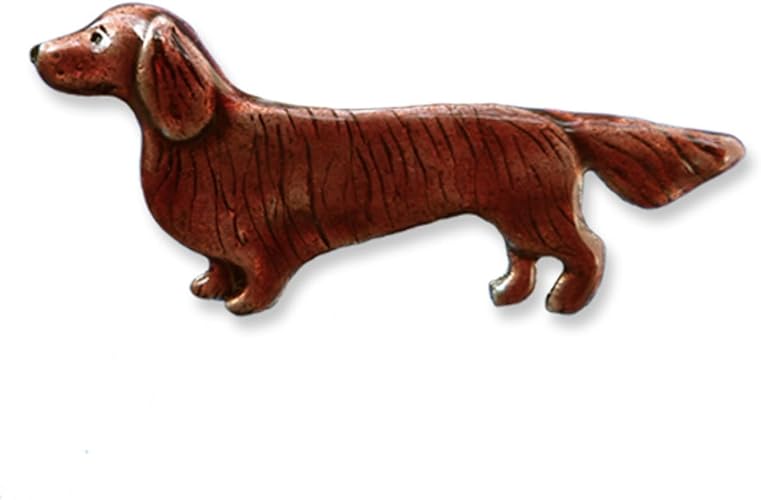 Amazon Com The Magic Zoo Enamel Red Long Haired Dachshund Pin
