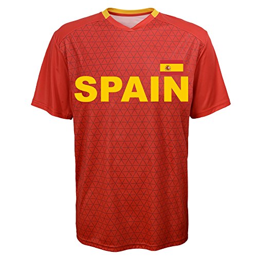 Outerstuff International Soccer Spain Jersey Top, Medium, Red