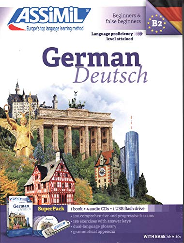 German Super Pack: German Approach to English: German with Ease - Pack: Book and 4 CDs plus USB stick